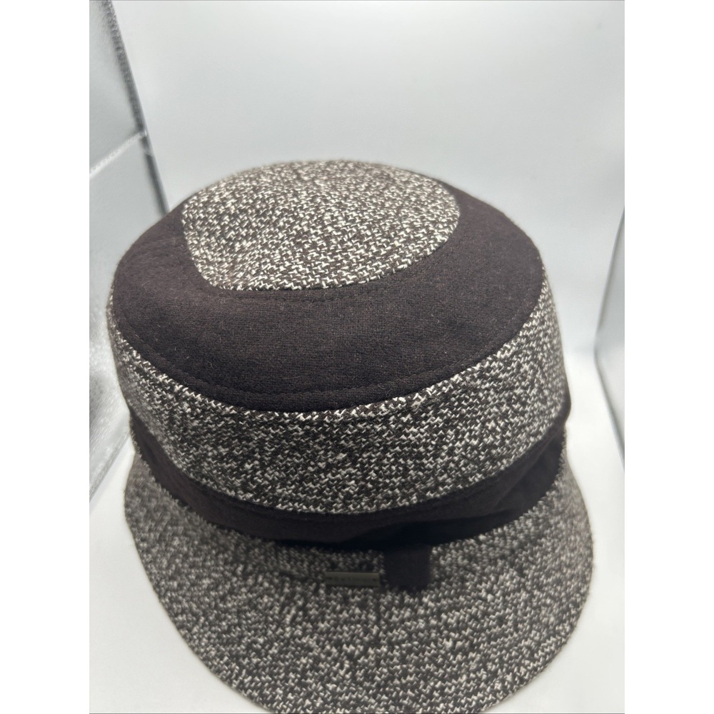 Vintage-Style Betmar Bucket Hat, Brown Wool Tweed, Wide Band, Fall/winter - Picture 2 of 7